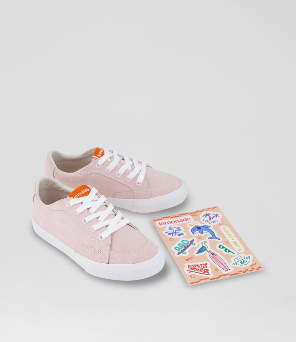 Coast Junior Pink Canvas Sneakers