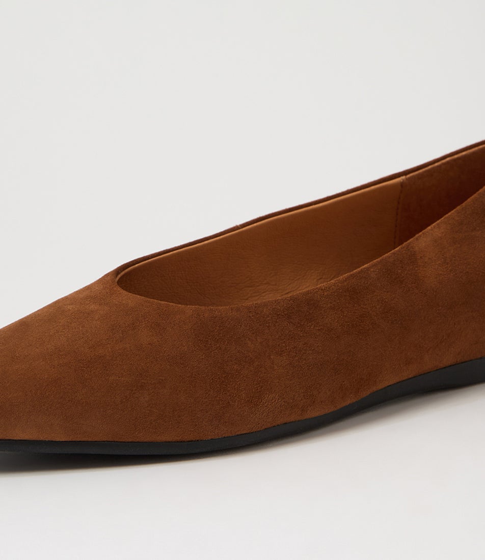 Karter Chestnut Suede Flat Shoes