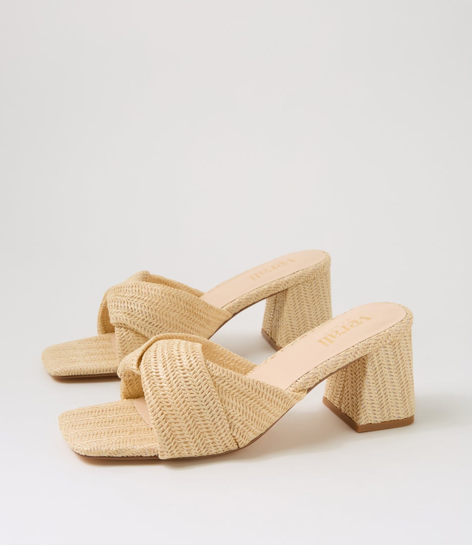 Stella2 Natural Raffia Mules
