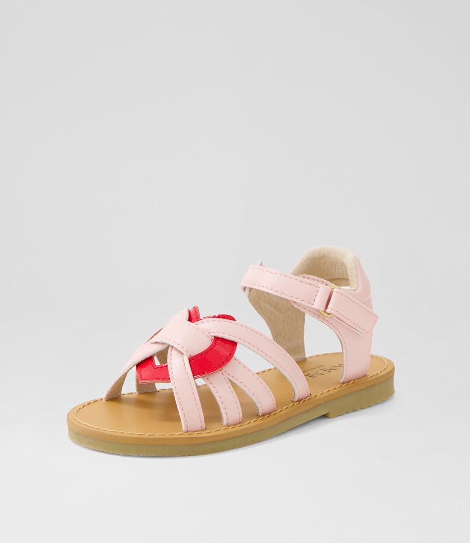 Rae Junior Pink Canvas Sandals
