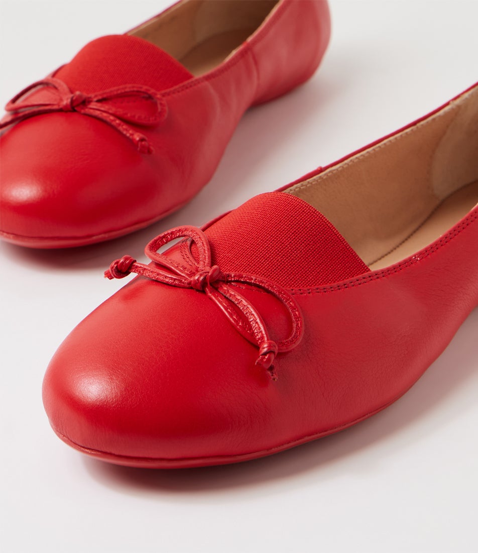 Beska New Red Leather Ballet Flats Beska New Red Leather Ballet Flats