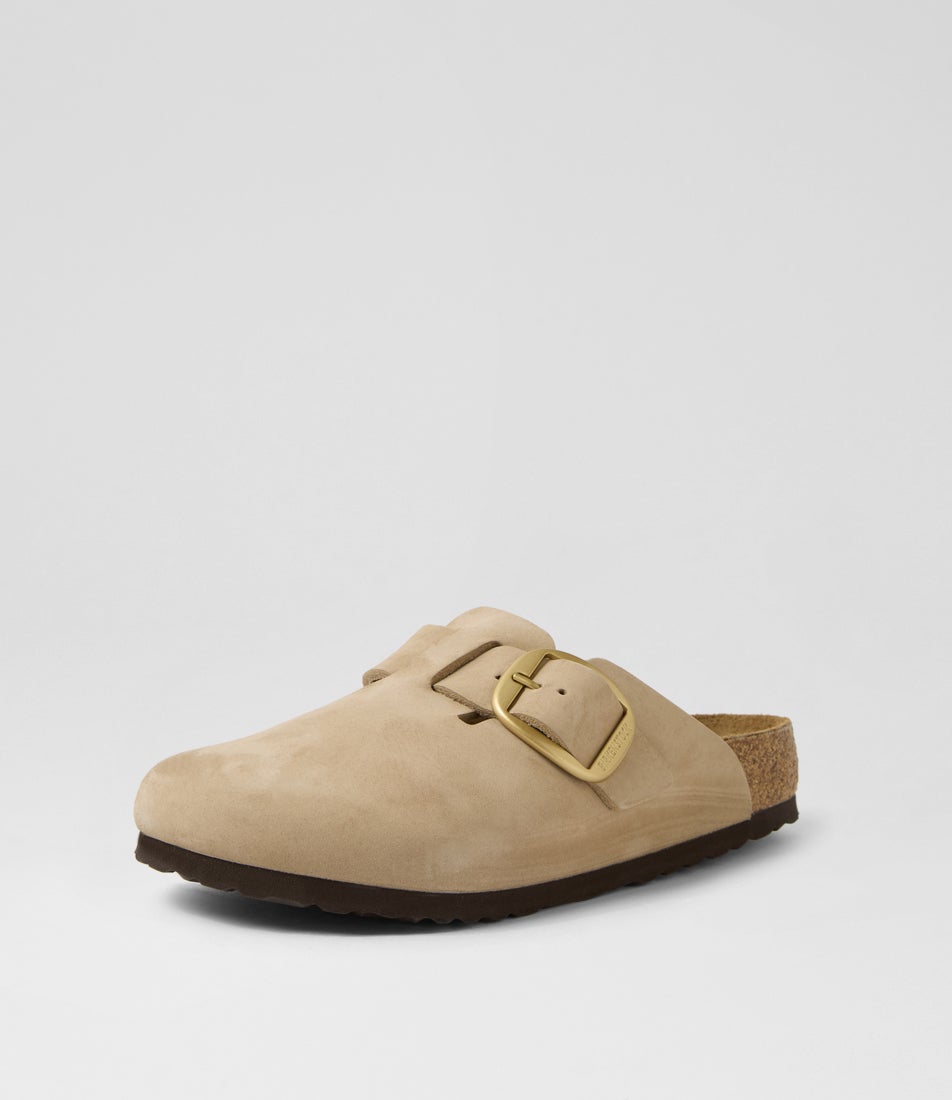 Boston Big Buckle Sandcastle Nubuck Flat Shoes