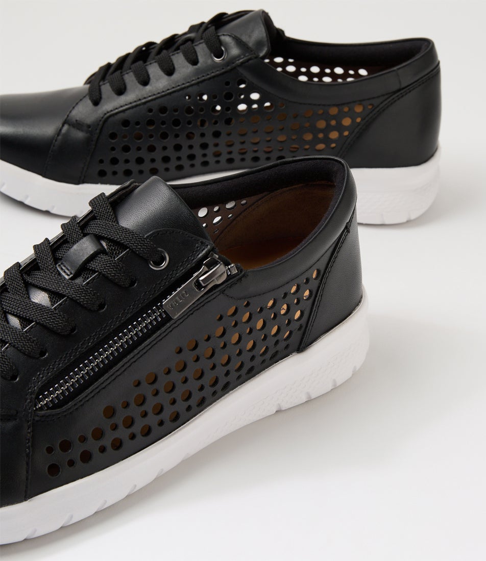 Shovo Xf Black White Leather Sneakers
