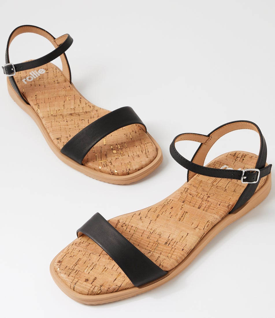 Sandal Cork Black Leather Sandals