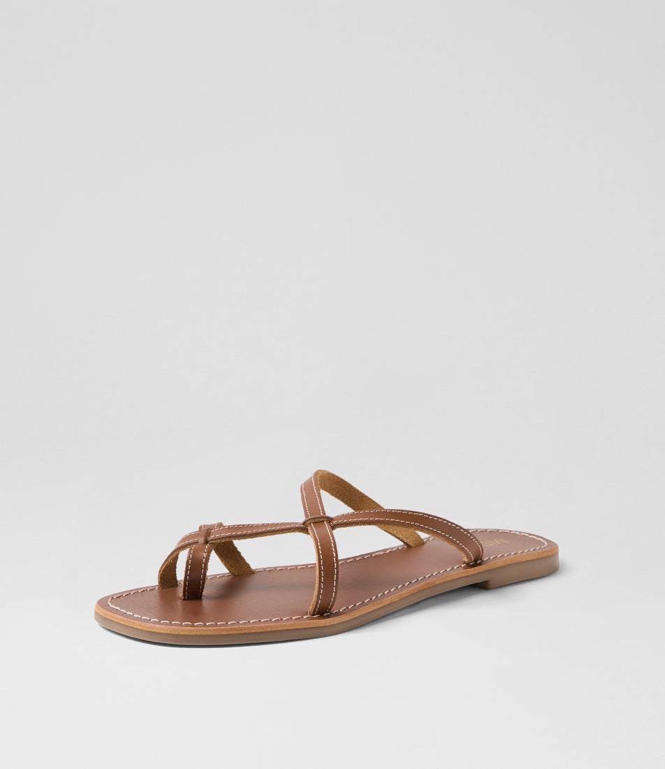 Kisha Tan Leather Thongs