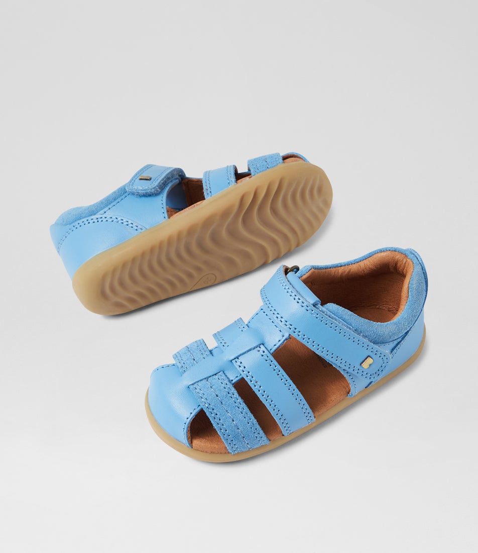 Su Roam Infant Azure Blue Leather Sandals