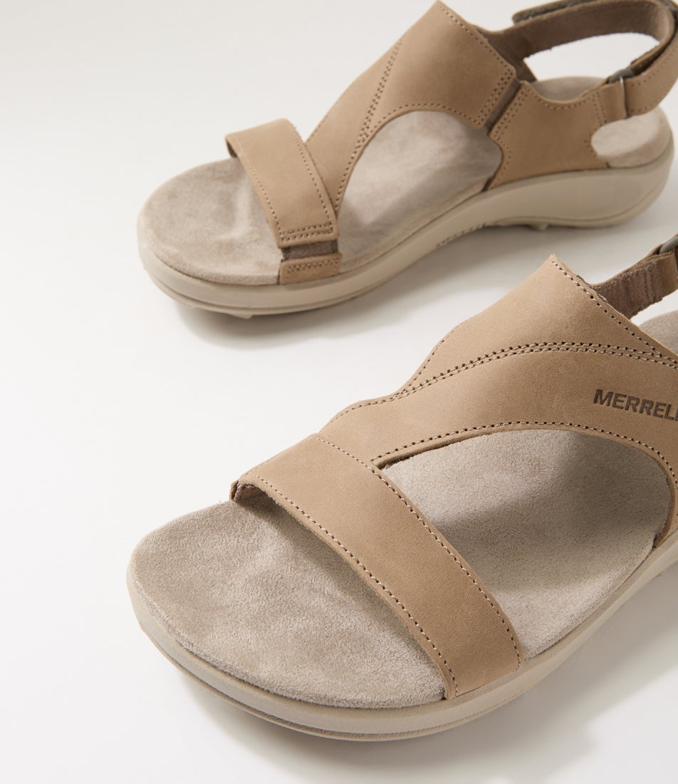 District 4 Luxe Backstrap Brindle Leather Sandals
