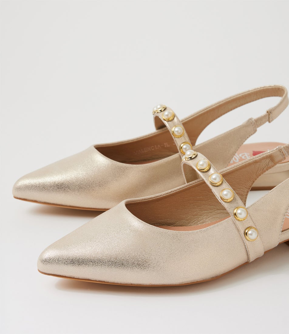 Valencia Champagne Dust Flat Shoes