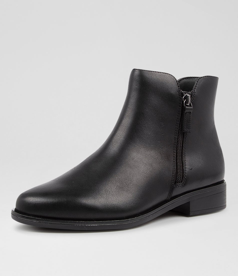 Skylars Xf Black Leather Ankle Boots