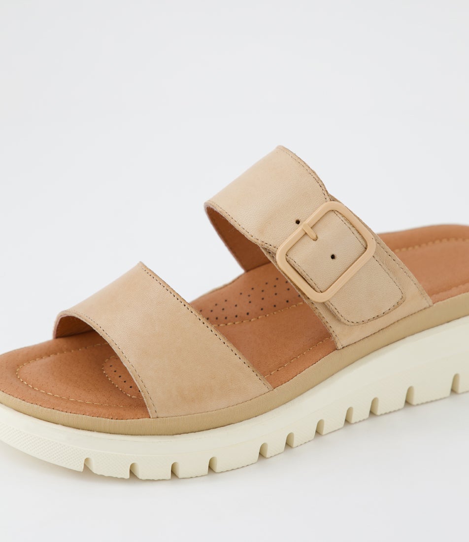 Leeana Latte Leather Sandals