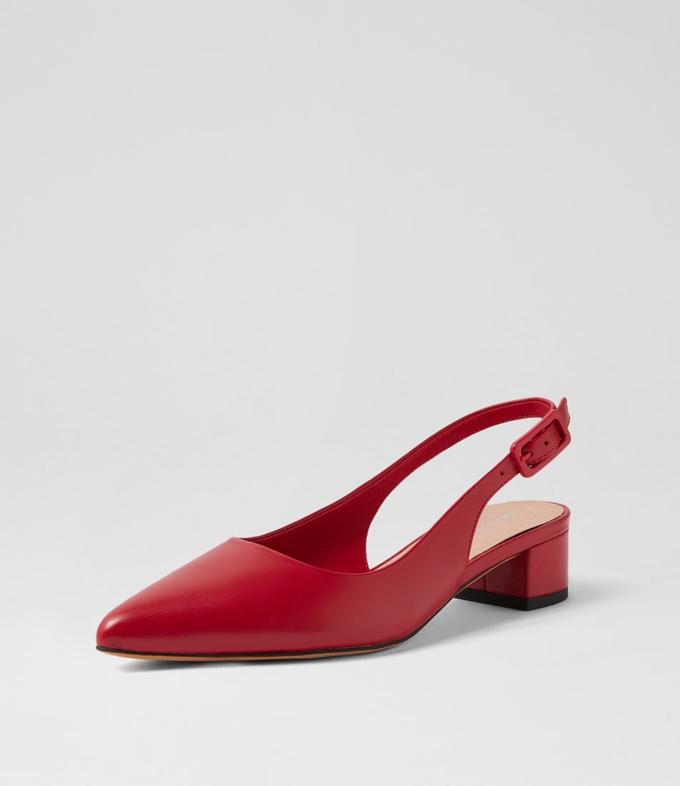 Claytin Red Leather Heels