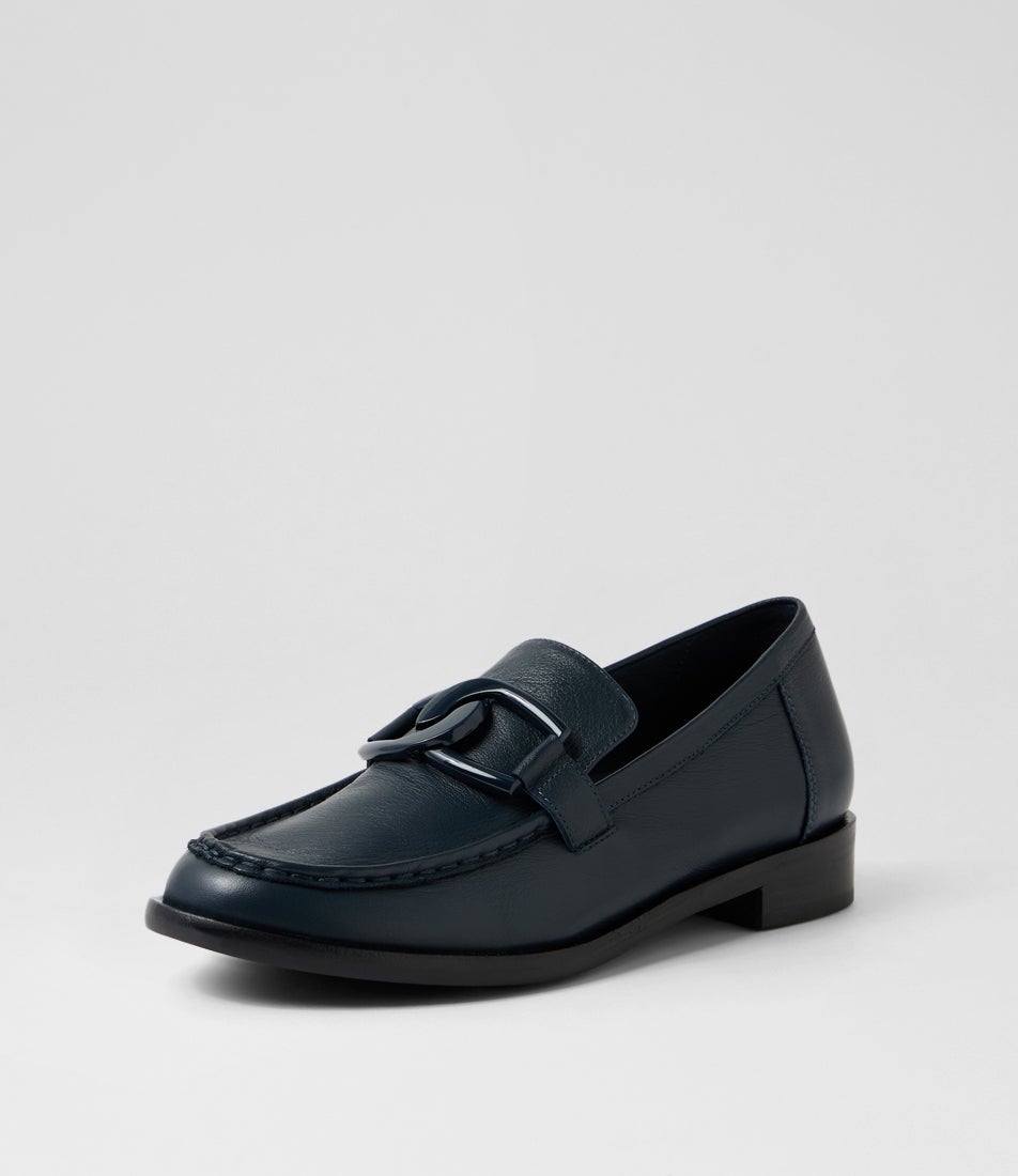 Molys Xw Navy Leather Loafers