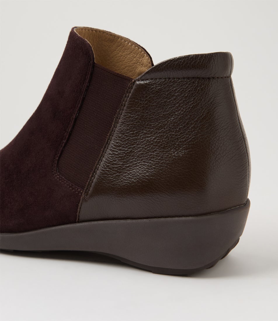 Sello Xw Choc Suede Leather Ankle Boots