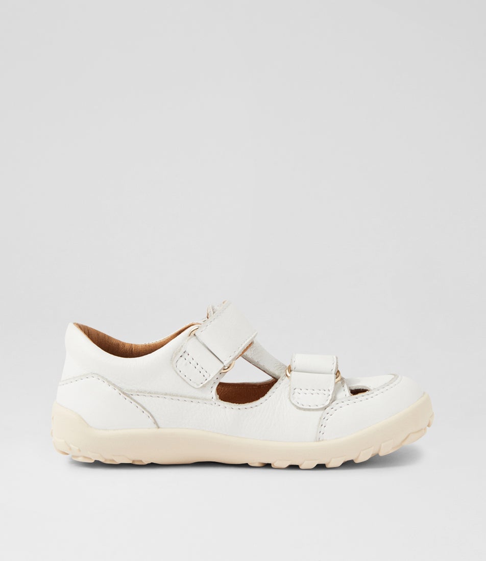 Su Troop Infant White Leather Sandals
