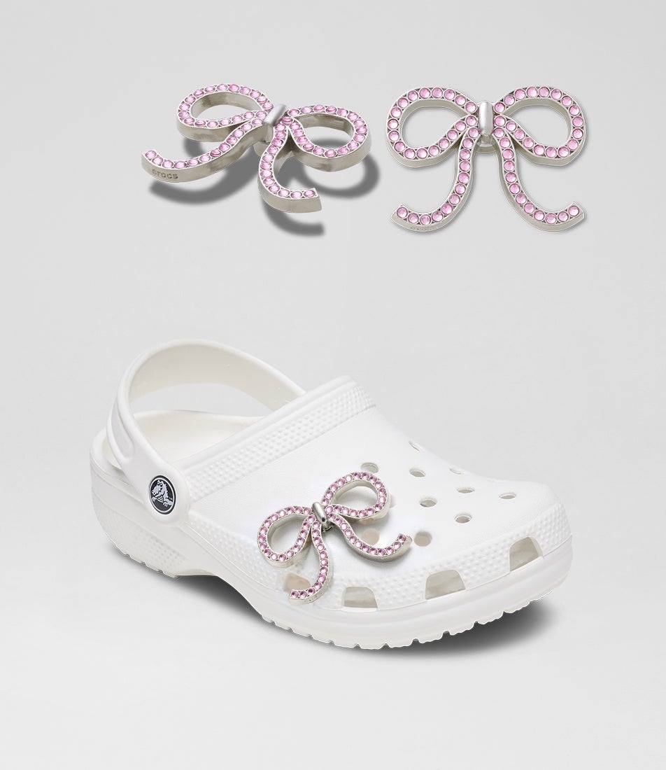 Bow Pink Glittery Jibbitz