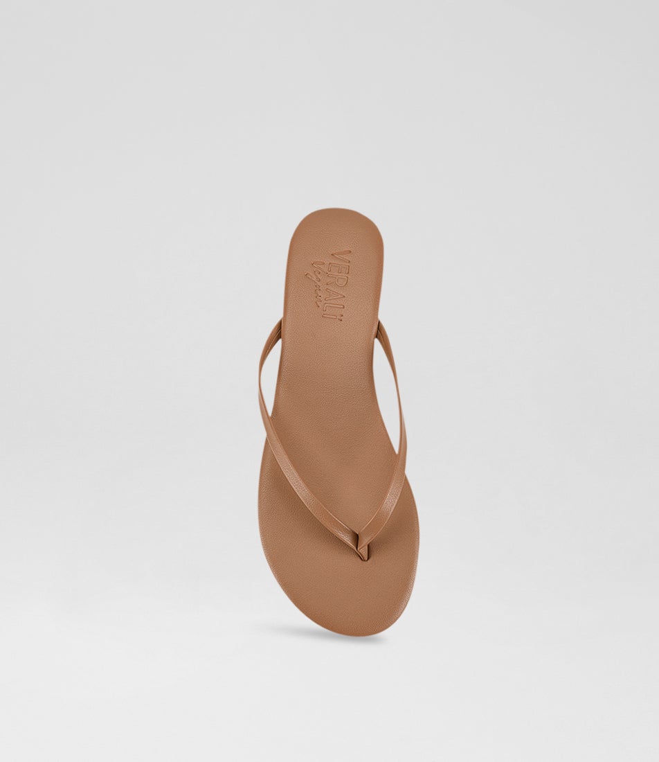 Tori Dark Camel Thongs