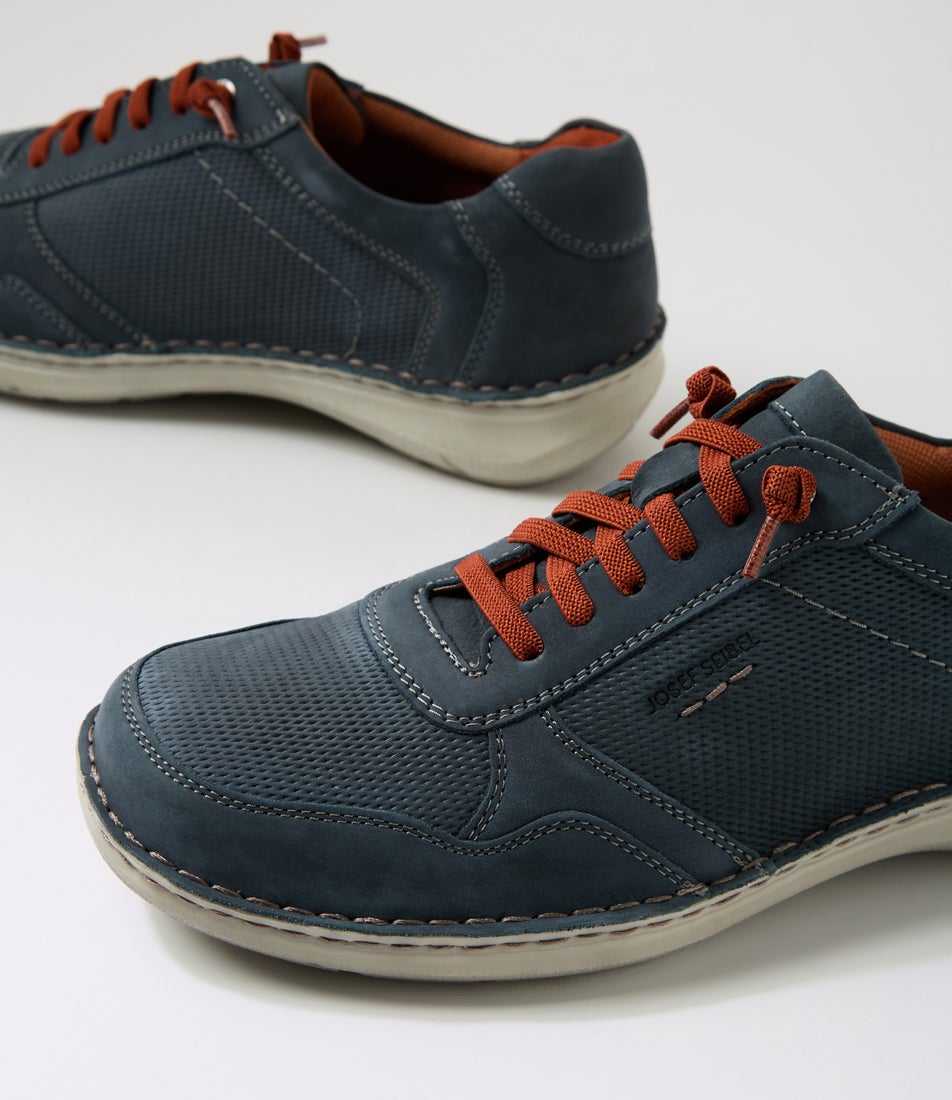 New Anvers 97 Indigo Nubuck Lace Up Flats