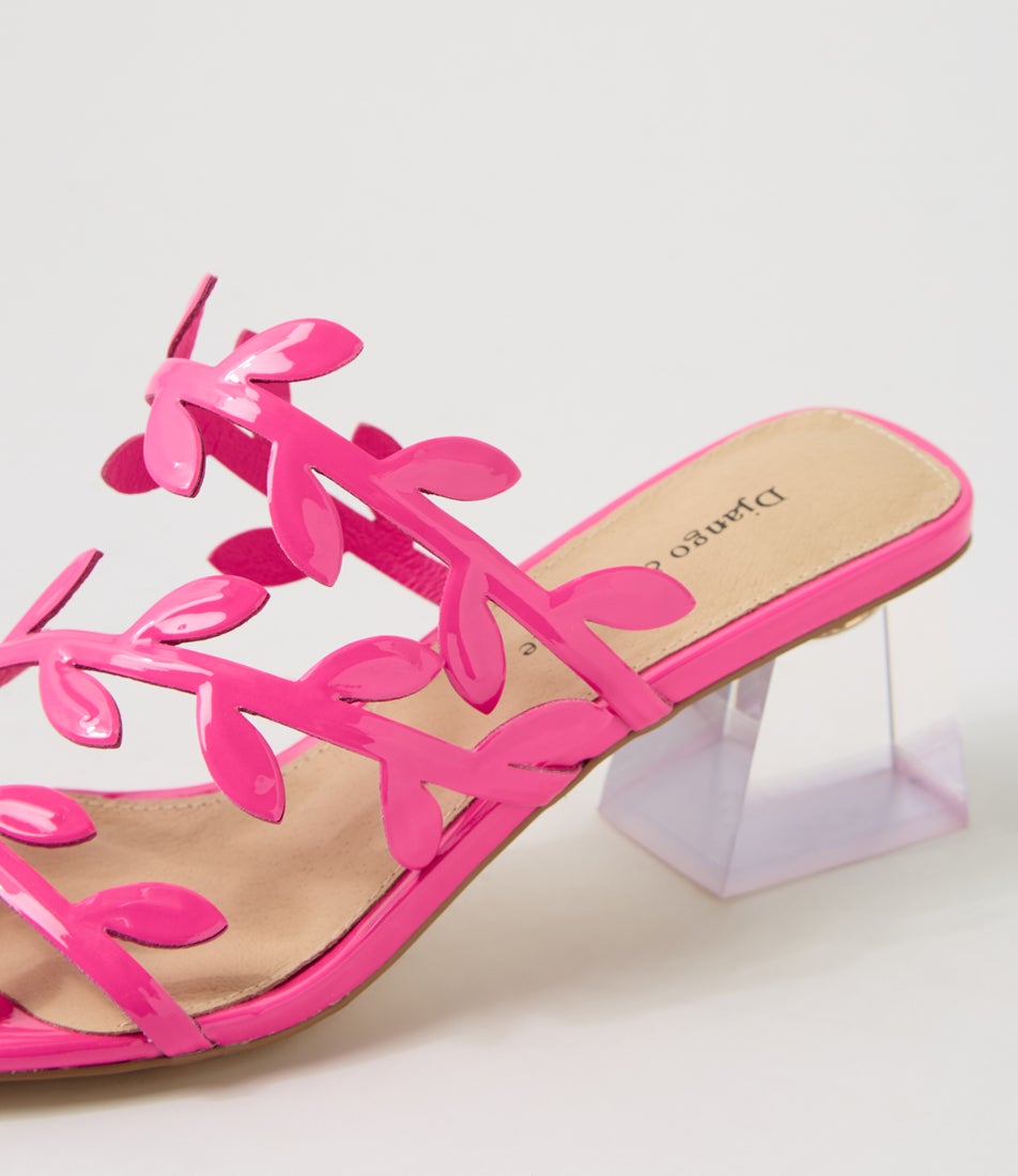 Maylie Hot Pink Patent Leather Sandals