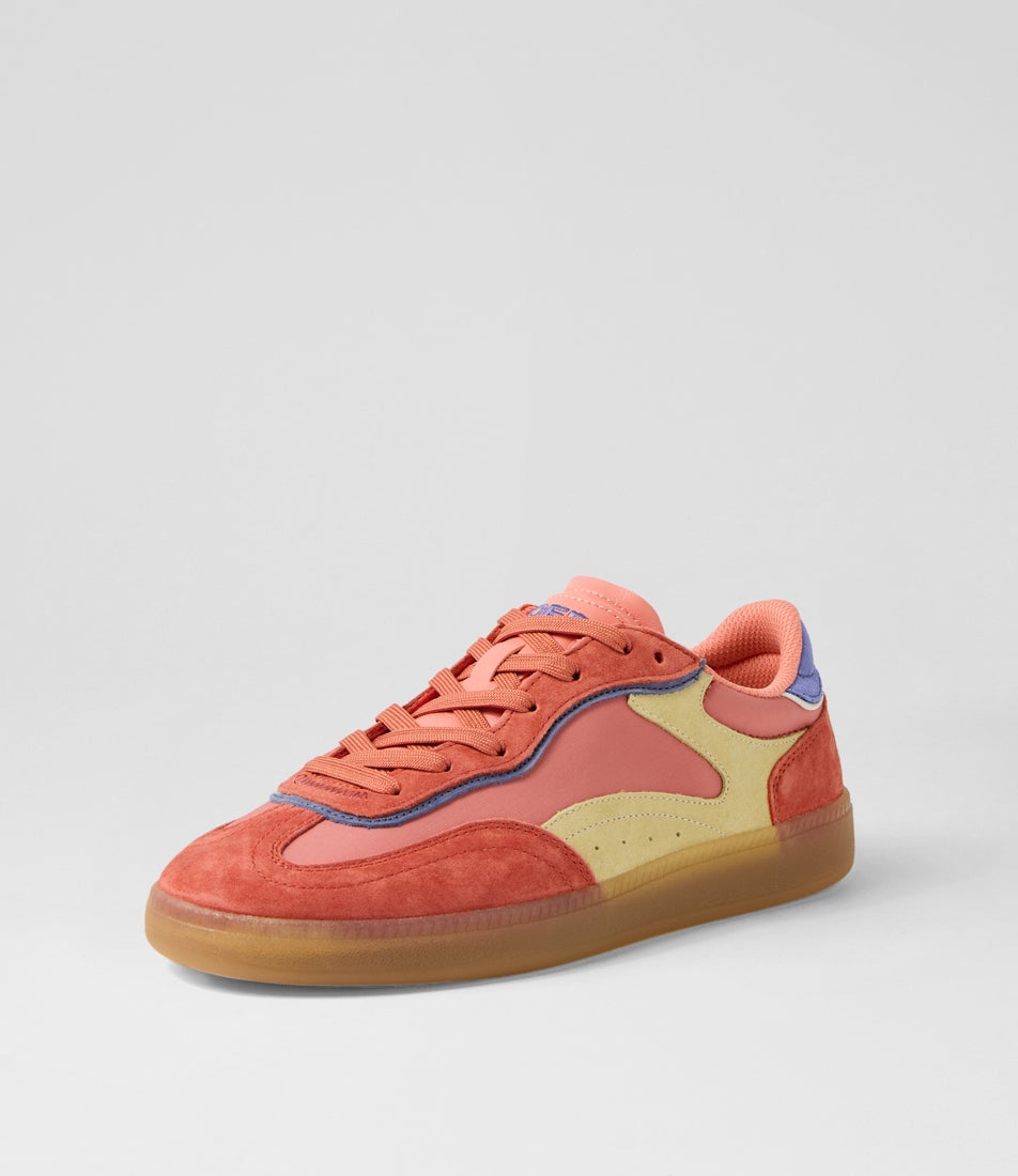 Park Rosa Women Pink Multi Leather Fabric Sneakers