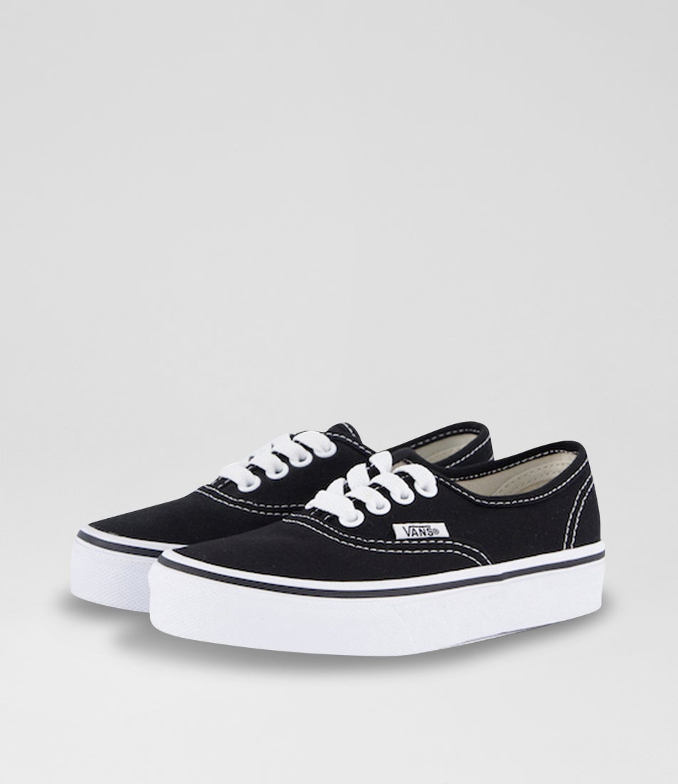 Authentic Junior Black White Canvas Vulc Sneakers