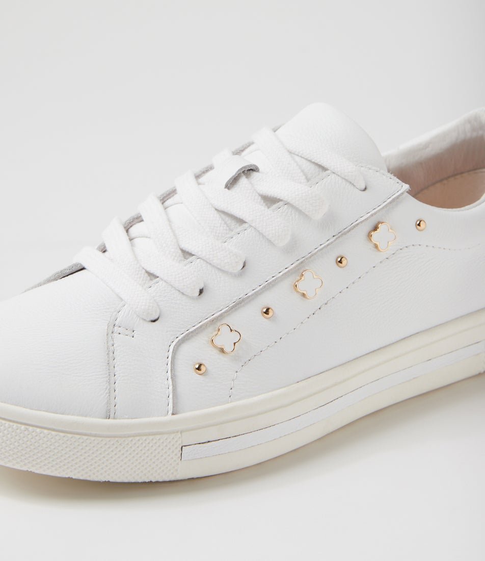 Evening White Leather Sneakers
