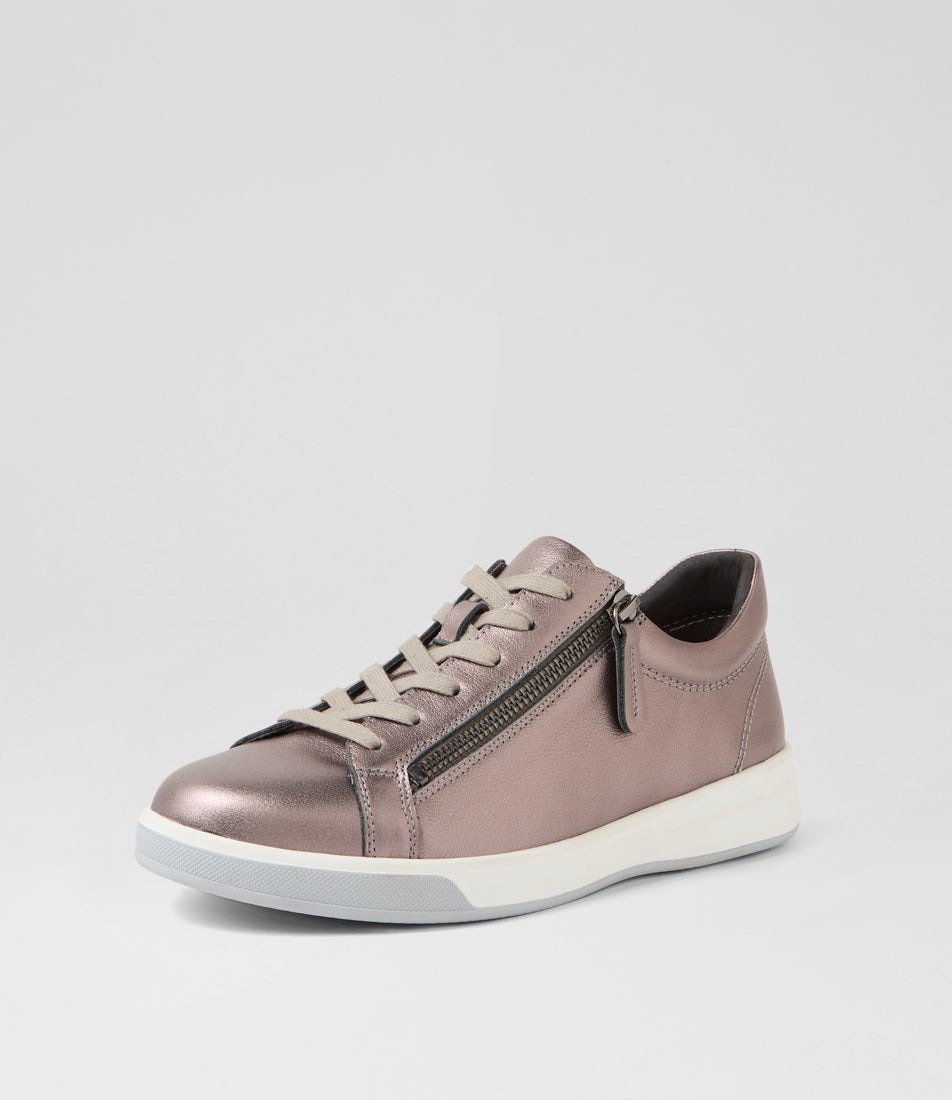 Aito Xf Pewter Leather Sneakers Aito Xf Pewter Leather Sneakers