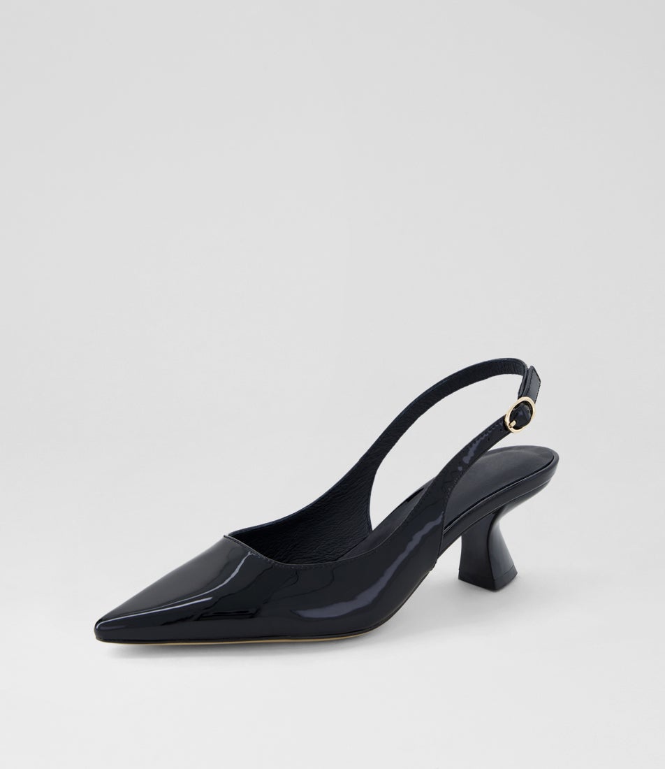 Linly Black Patent Leather Heels