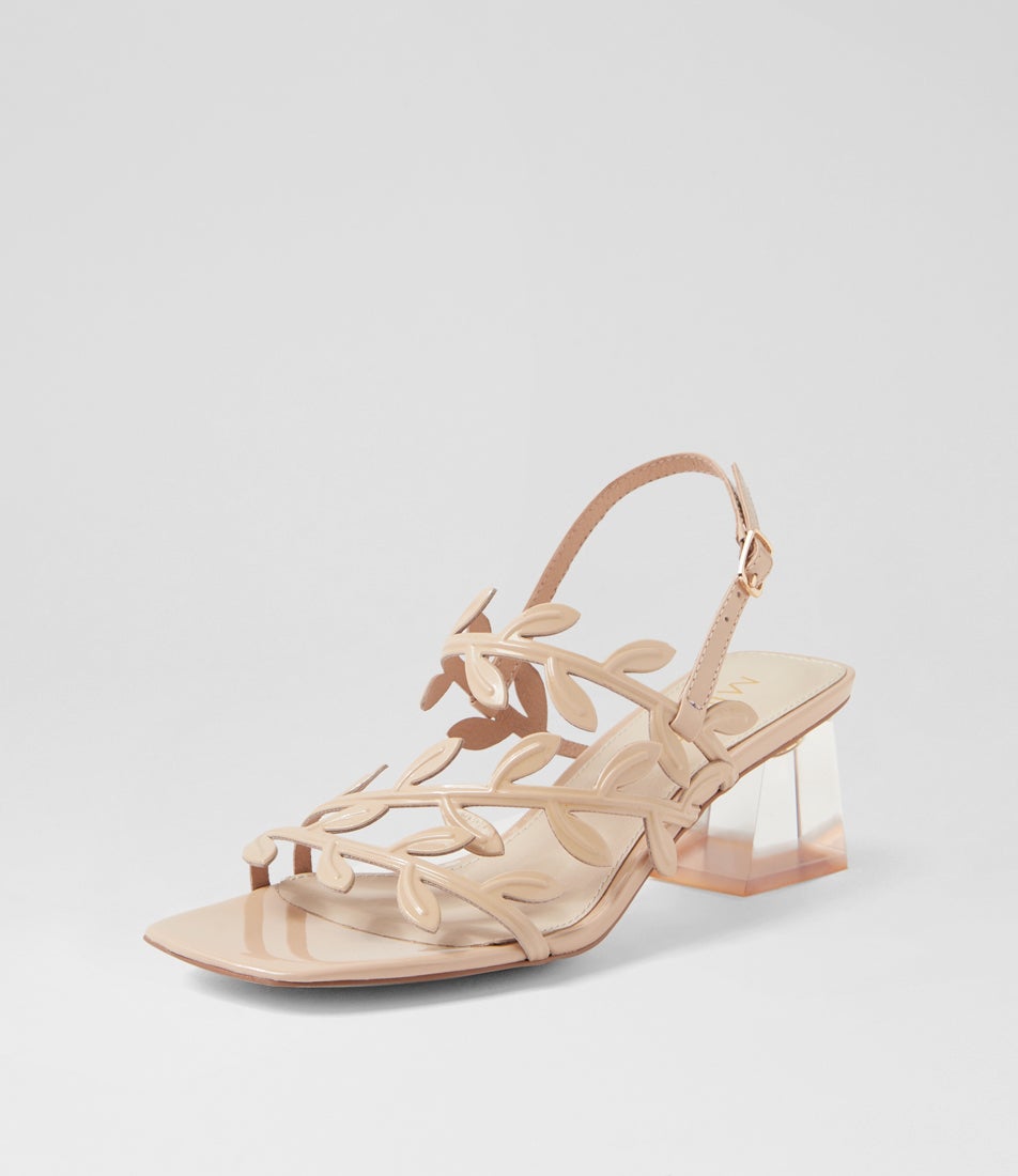 Minni Nude Patent Leather Sandals