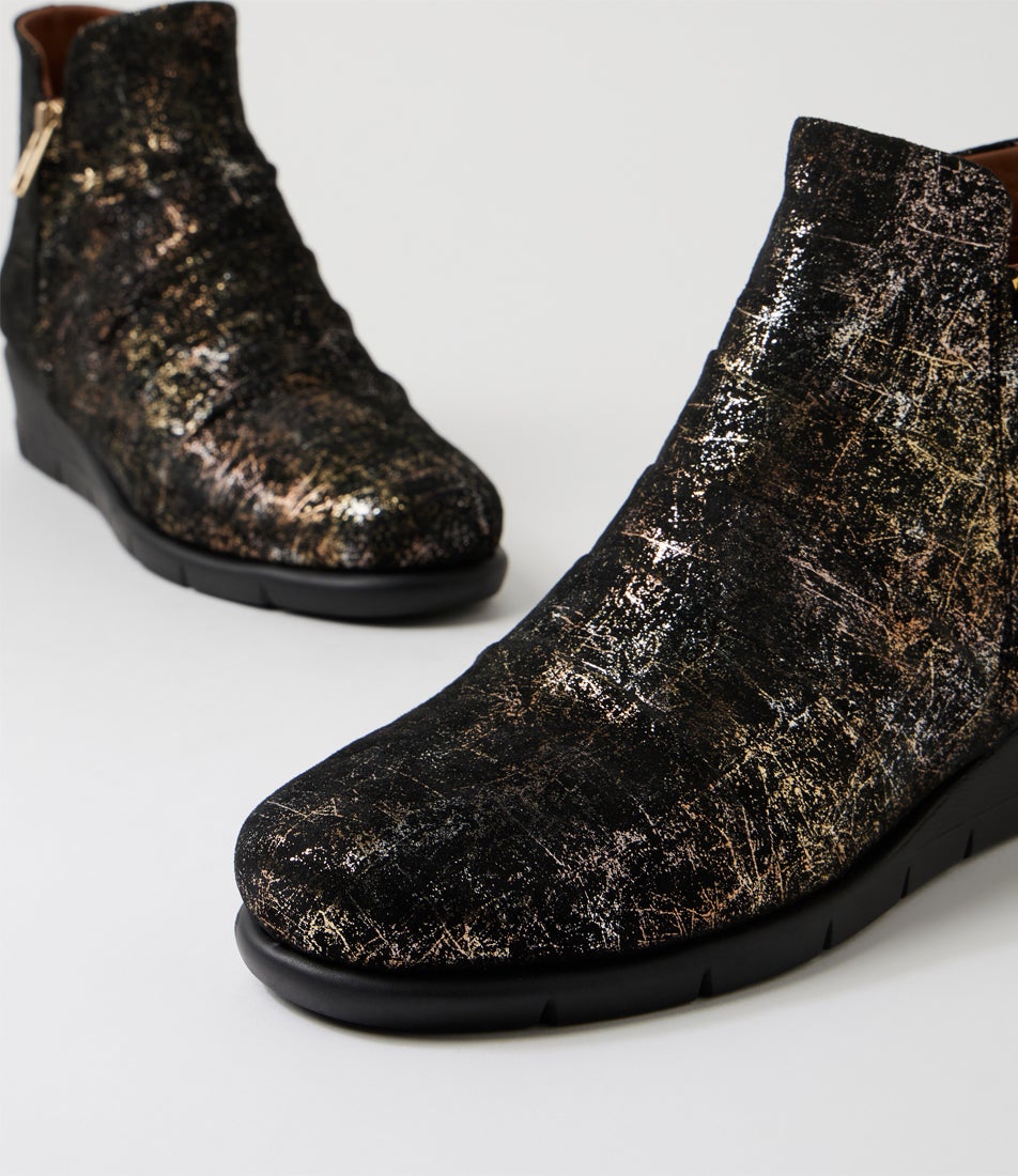 Maxie Platinum Lightning Suede Ankle Boots