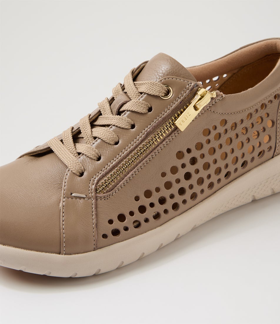 Shovo Xf Taupe Leather Sneakers