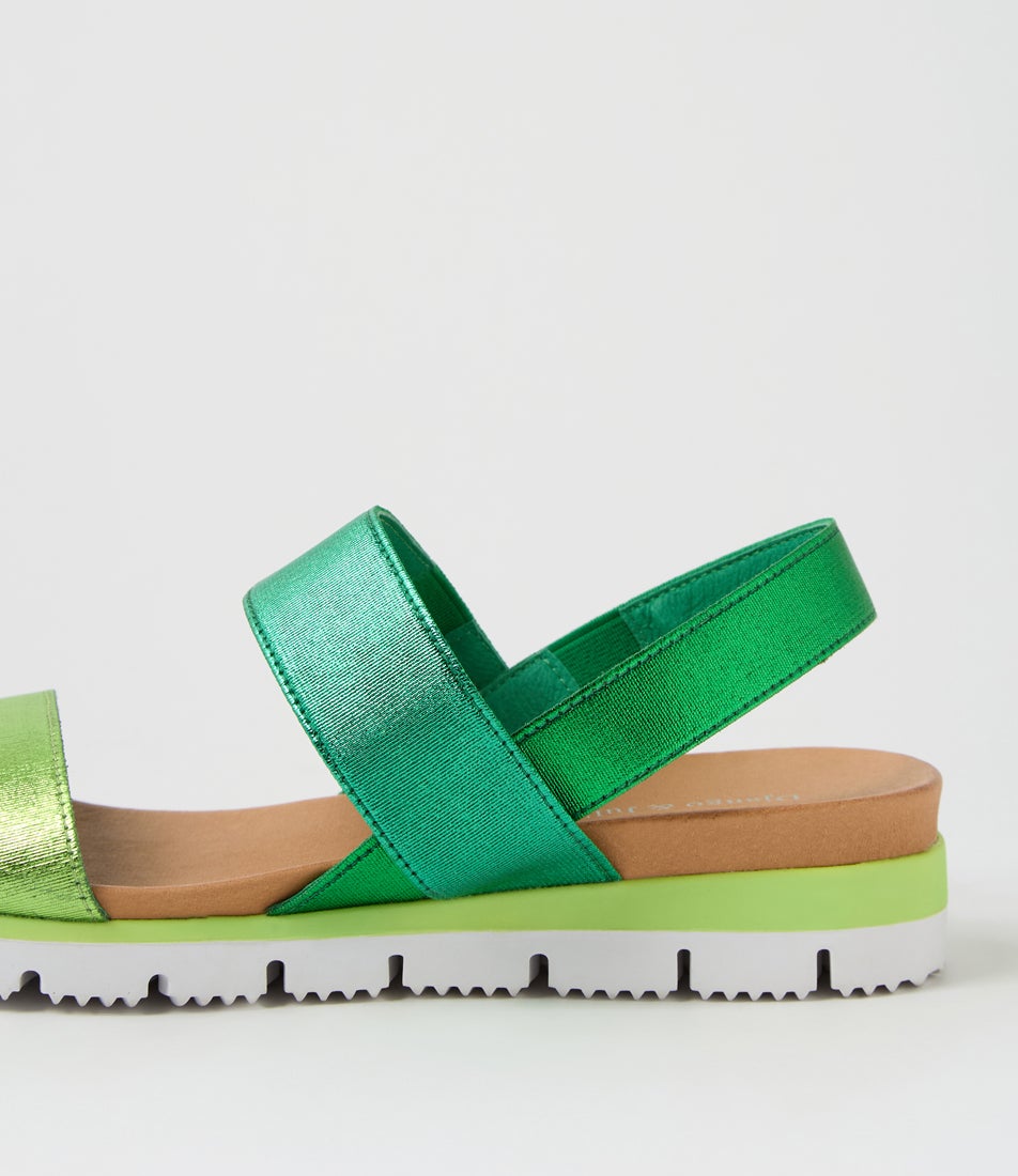 Lellie Light Citrus Emerald Multi Elastic Sandals