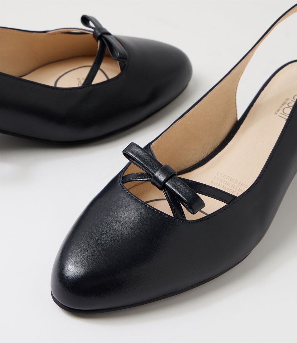 Nalanis Navy Leather Heels