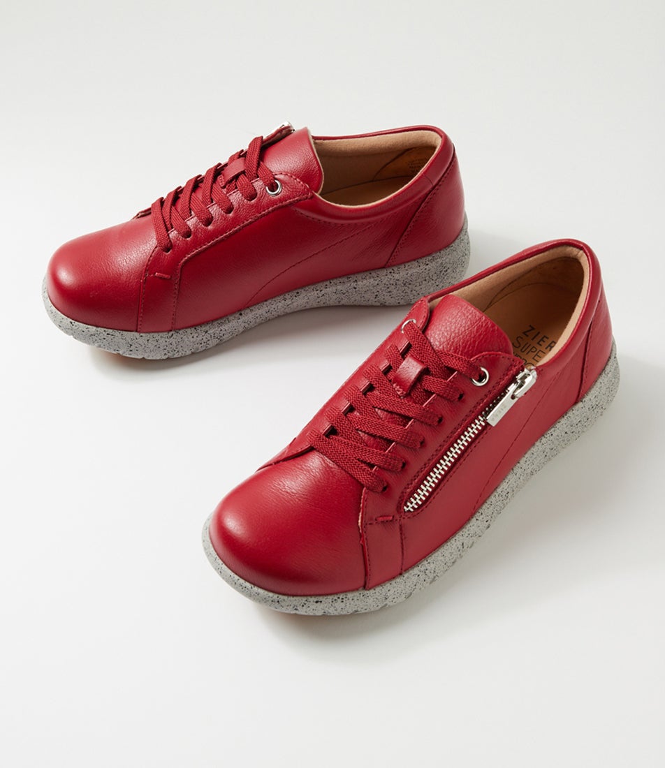 Solar Xf Dark Red Leather Sneakers