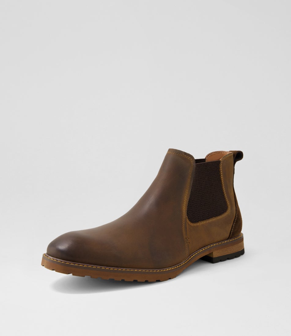 Chisel Brown Leather Chelsea Boots