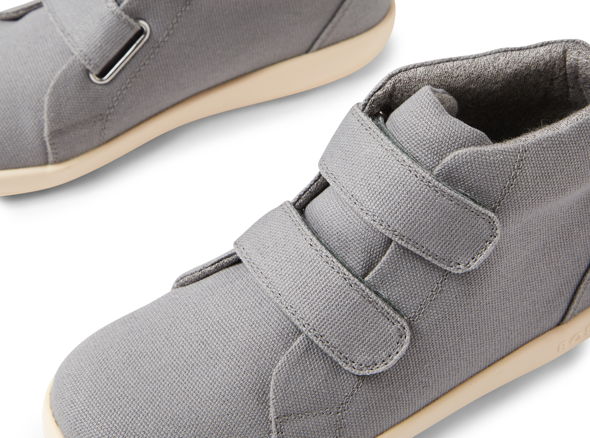 Kp Grass Court High Junior Circular Gray Canvas Ankle Boots