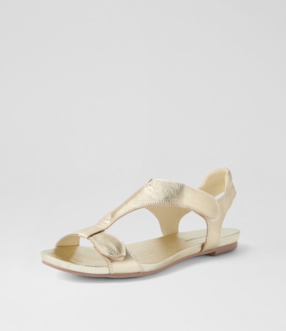 Jazma Pale Gold Leather Sandals