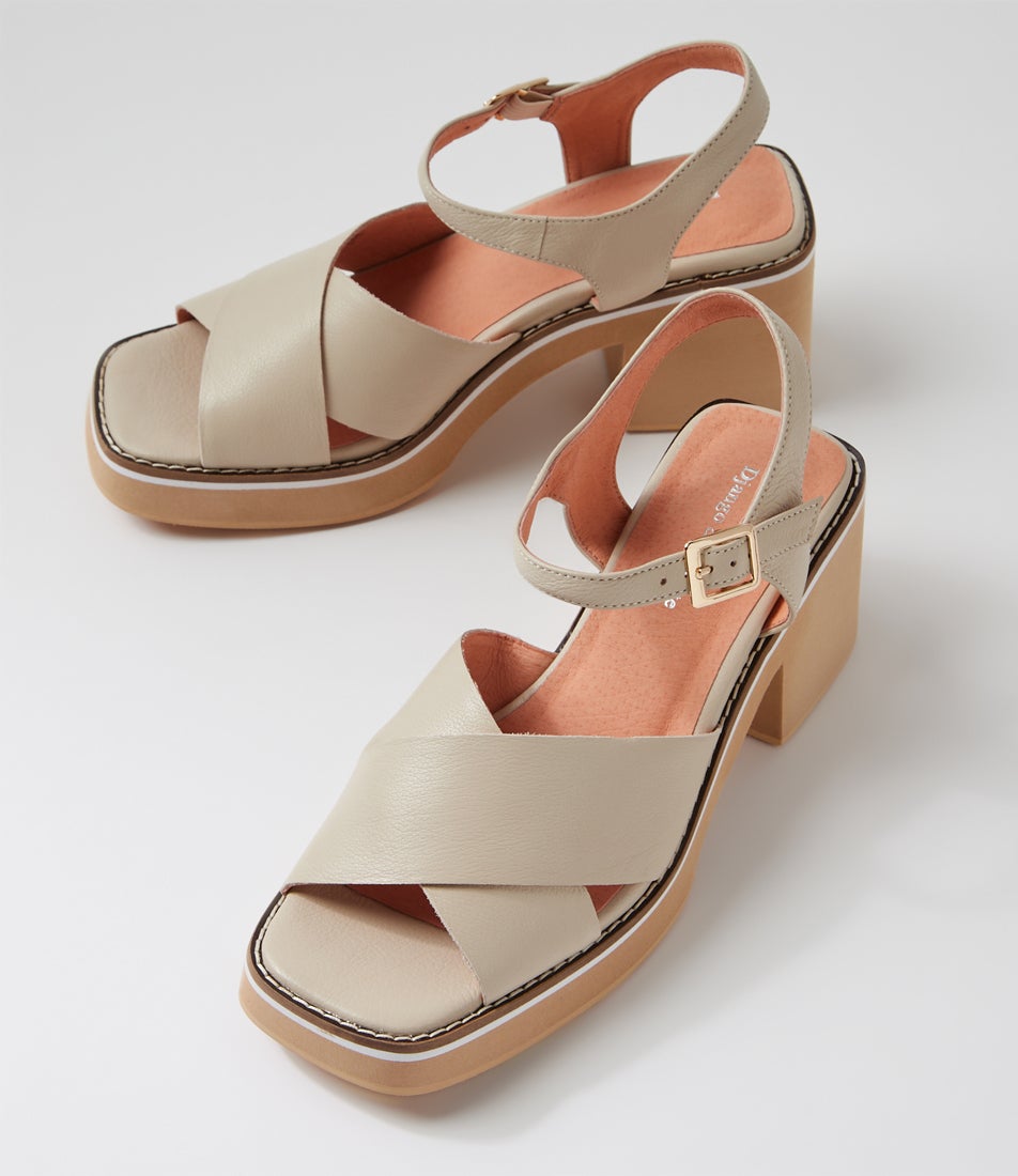 Jemi Vanilla Leather Sandals