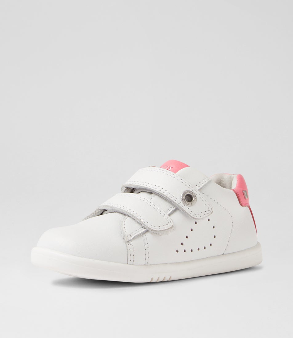 Iw Maverick Toddler White Pink Lemonade Leather Flat Shoes