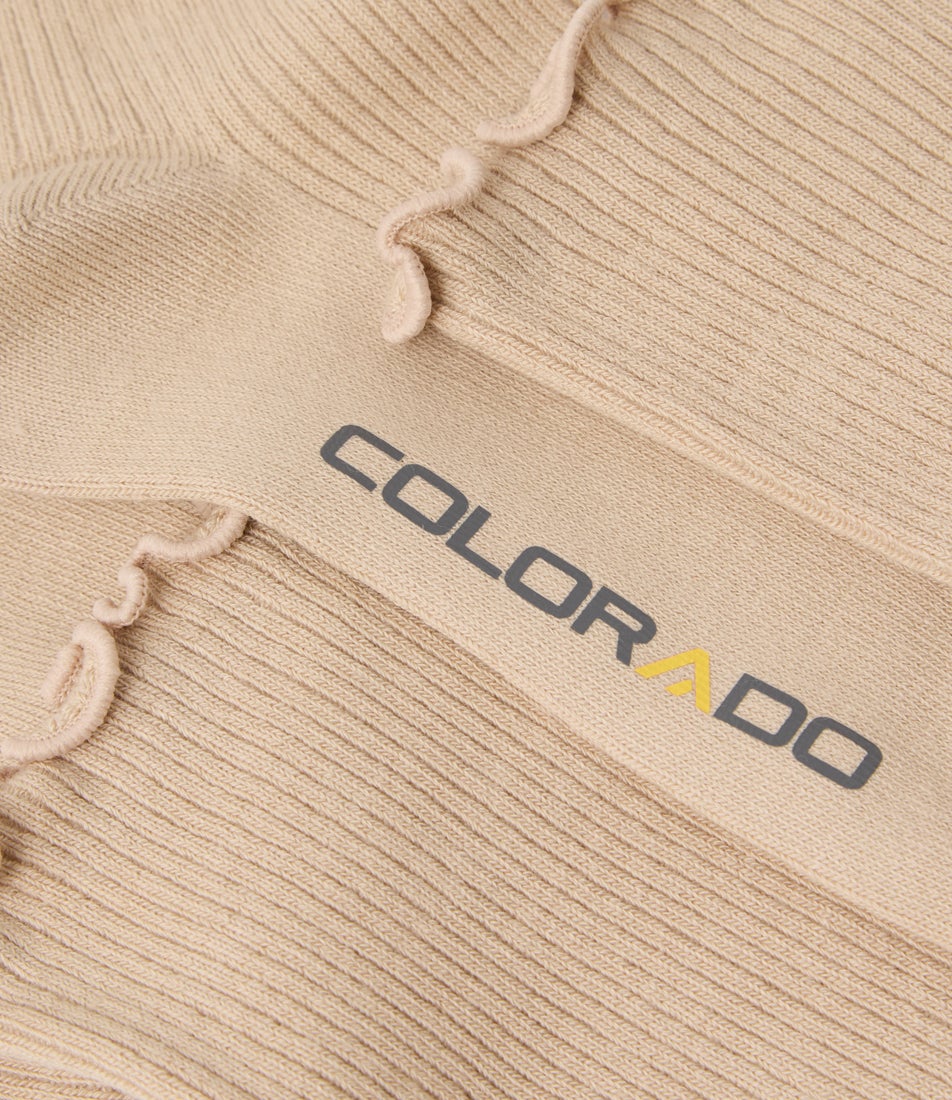 3pk Frill Nude Cotton Socks
