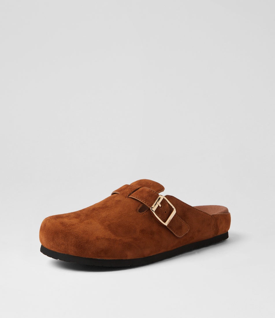 Zoris Whiskey Suede Mules