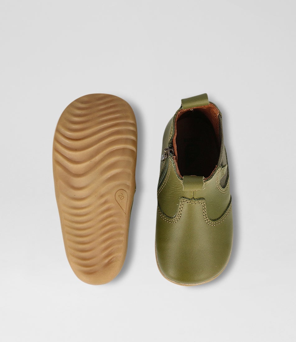 Su Jodhpur Infant Sea Kelp Leather Chelsea Boots