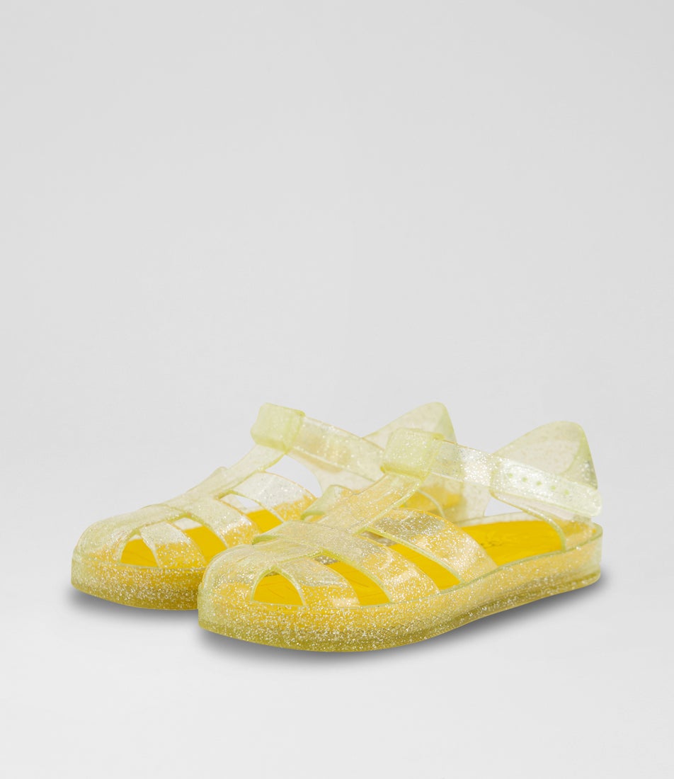 Clear Jelly Junior Yellow Pvc Sandals