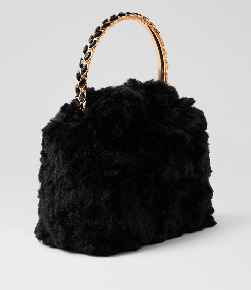 Phillipa Fur Black Fabric