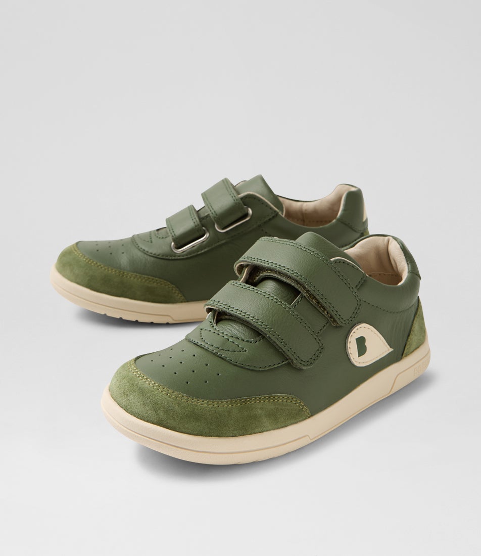 Kp Champ 2 Junior Bronze Green Leather Sneakers