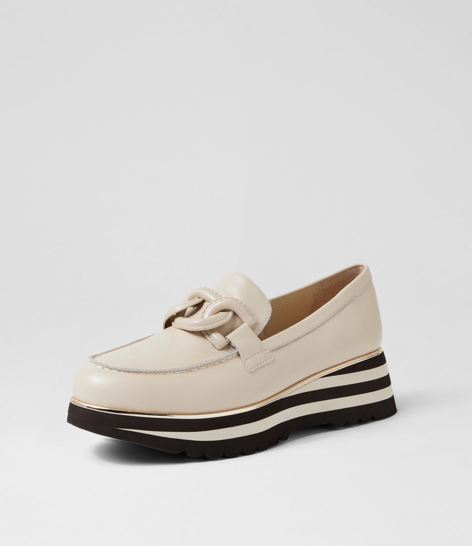 Eaila Milk Choc Sole Leather Loafers