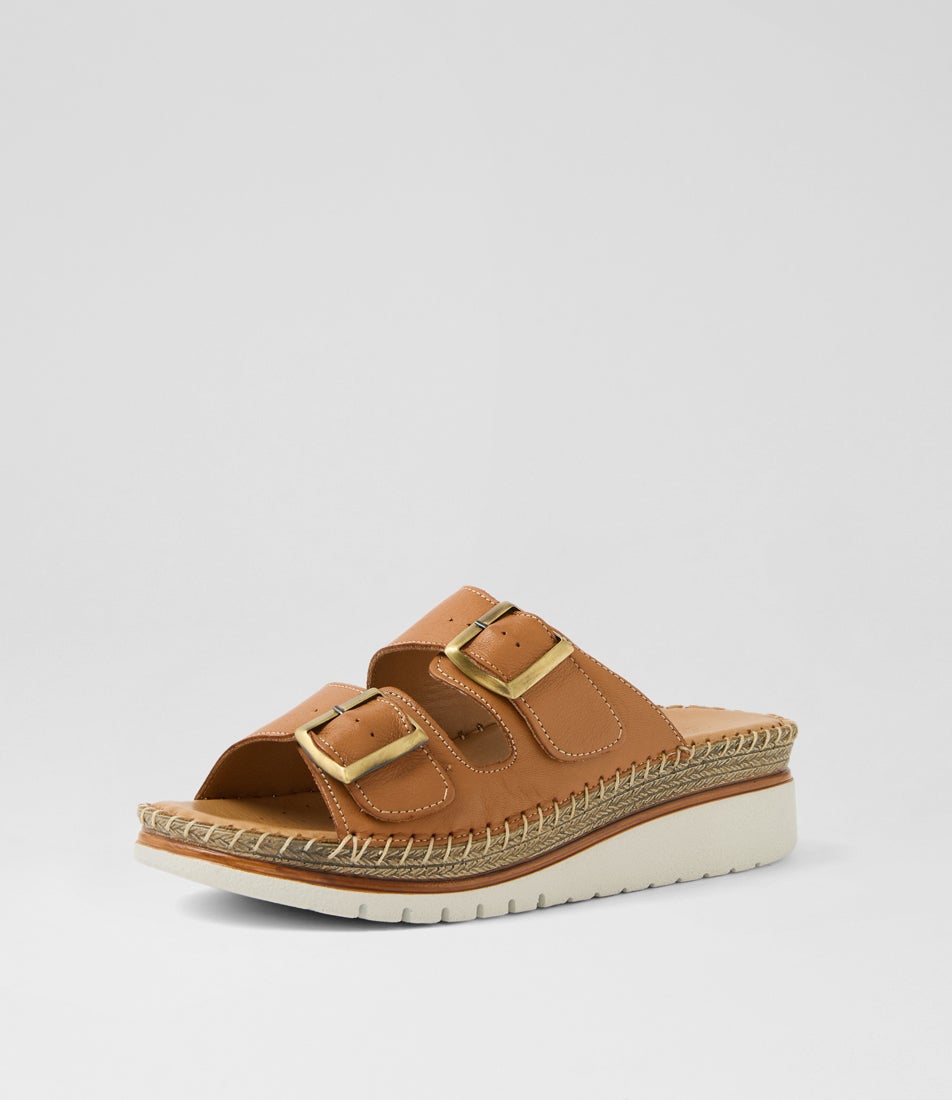 Isree Tan Leather Sandals