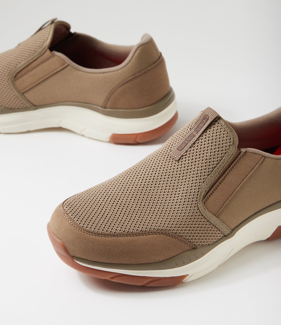 Zake Taupe Mesh Sneakers Zake Taupe Mesh Sneakers