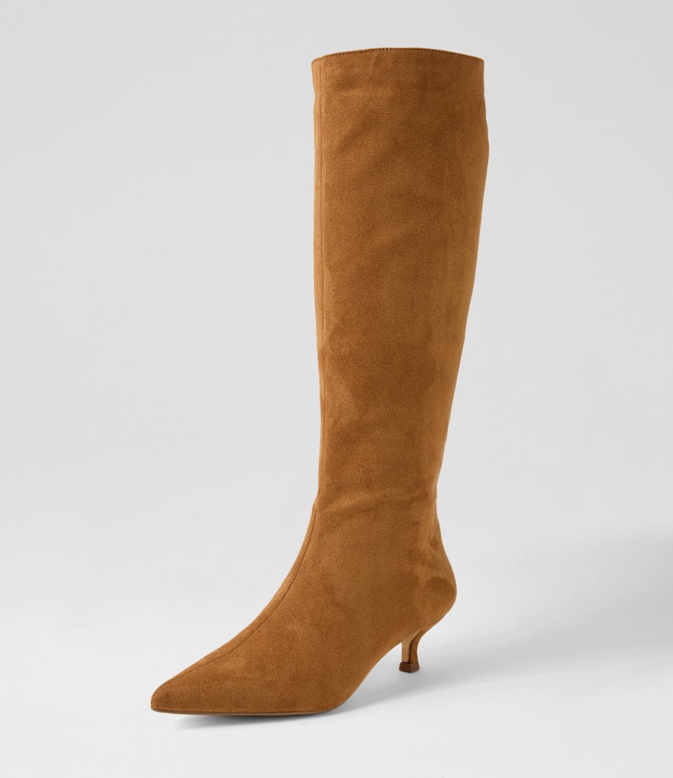 Lucila Ii Tan Microsuede Knee High Boots