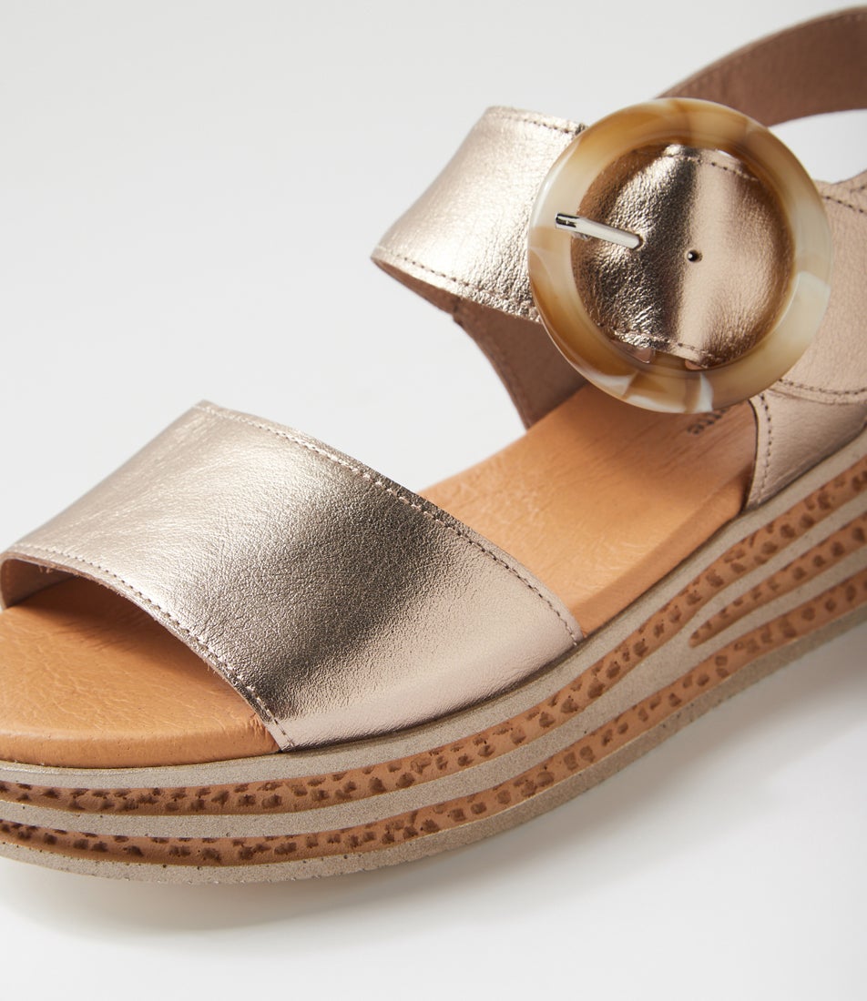 Cubbie Champagne Leather Sandals