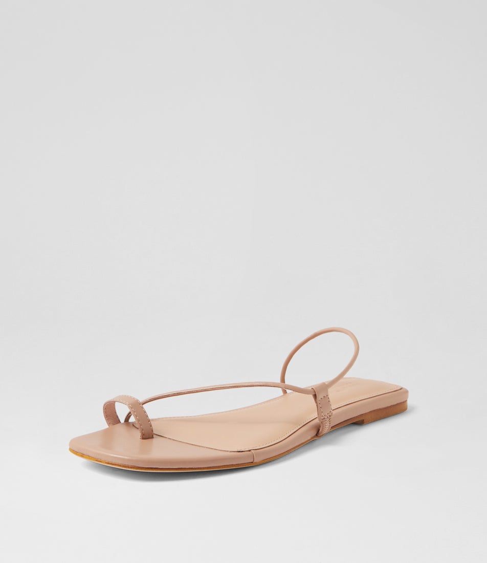 Ruubi Nude Leather Sandals